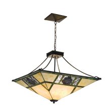 Four Light Down Lighting Bowl Pendant from the Pinecone Collection