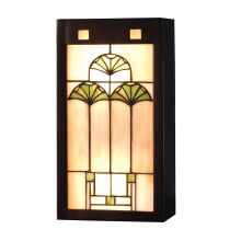 Ginko 8" Wide ADA Compliant 2 Light Wall Washer with Stained Glass Shade
