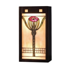 Stained Glass / Tiffany Wall Washers Wall Sconce from the Parker Poppy Collection