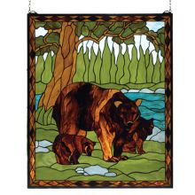 Tiffany Window from the Deer & Bear Collection