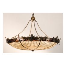 Six Light Bowl Pendant from the Acorn & Oak Leaves Collection