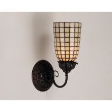 5" Wide Single Light Wall Sconce with Stained Glass Shade