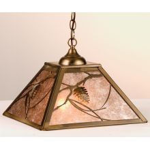 2 Light 22" Wide Pendant with Handmade Shade