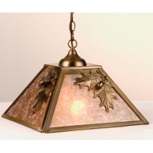 2 Light 22" Wide Pendant with Handmade Shade