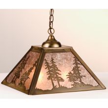 2 Light 22" Wide Pendant with Handmade Shade