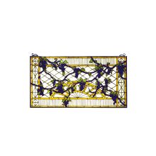 Tiffany Rectangular Stained Glass Window Pane from the Grape Trellis Collection