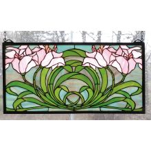 Stained Glass Tiffany Window from the Garden Flowers Collection