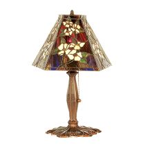 Tiffany Single Light Up Lighting Table Lamp from the Peony Collection