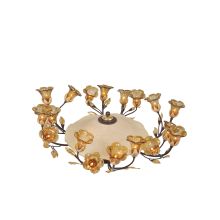 Twenty Light Down Lighting Chandelier from the Celestial Bouquet Collection