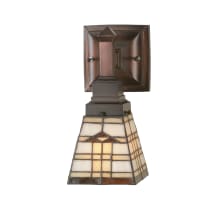 Arrowhead 5" Wide Single Light Wall Sconce with Stained Glass Shade