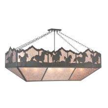 Six Light Down Lighting Island / Billiard Fixture from the Horses Collection