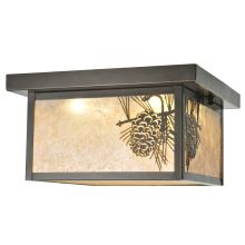 Two Light Down Lighting Outdoor Ceiling Fixture from the Hyde Park Collection