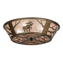Moose on the Loose 4 Light 22" Wide Flush Mount Ceiling Fixture