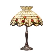 3 Light 28" Tall Tiffany Table Lamp