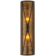 8" W Amber Mica Diamond Mission Wall Sconce