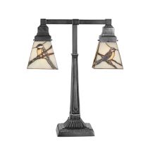 19.5" H Early Morning Visitors 2 Light Table Lamp
