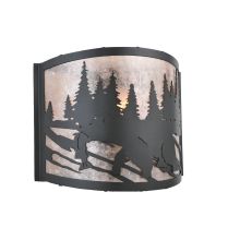 12" W Grizzly Bear Left Wall Sconce