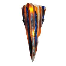 8" W Oceano Fused Glass Wall Sconce