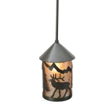 6" W Lone Elk Lantern Mini Pendant