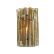 9" W Bambu Fused Glass Wall Sconce