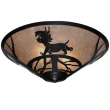22" W Lynx On The Loose Flush Mount Ceiling Fixture
