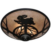 22" W Rabbit On The Loose Flush Mount Ceiling Fixture