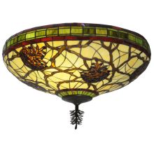 24" W Pinecone Dome Flush Mount Ceiling Fixture