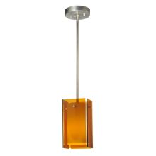 5" Square Quadrato Amber Mini Pendant