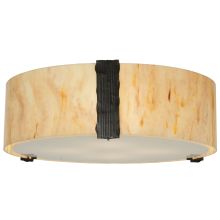 24" W Cilindro Faux Alabaster Flush Mount Ceiling Fixture