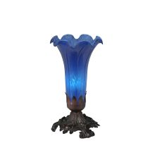 8" H Blue Pond Lily Accent Lamp