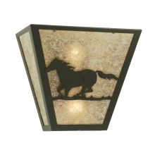 13" W Wild Horse Left Wall Sconce