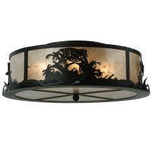 22" W Leaping Trout Flush Mount Ceiling Fixture