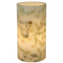 3.4" W X 6.5" H Jadestone Light Green Flat Top Candle Cover