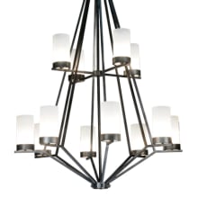 Galen 12 Light 60" Wide Wrought Iron Candle Style Chandelier