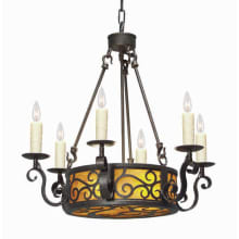 Delano 6 Light 24" Wide Taper Candle Style Chandelier