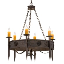 Calandra 6 Light 36" Wide Taper Candle Style Chandelier