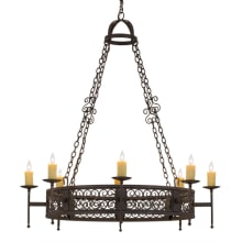Toscano 8 Light 48" Wide Taper Candle Style Chandelier