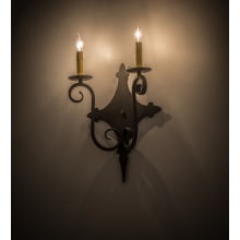 Angelique 2 Light 18" Tall Wall Sconce