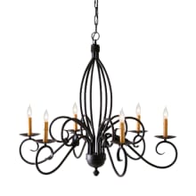 Squire 6 Light 36" Wide Taper Candle Style Chandelier