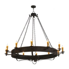 Parnella 12 Light 72" Wide Taper Candle Style Chandelier