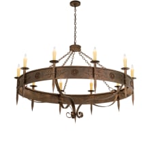 Calandra 10 Light 66" Wide Taper Candle Style Chandelier