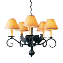 Animal 5 Light 24" Wide Chandelier