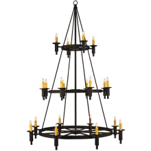 Carella 20 Light 164" Tall Taper Candle Style Chandelier - Dark Roast Finish