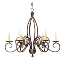 Squire 6 Light 28" Wide Taper Candle Style Chandelier