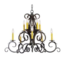 Anassa 10 Light 32" Wide Taper Candle Style Chandelier