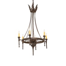 Amaury 6 Light 24" Wide Taper Candle Style Chandelier