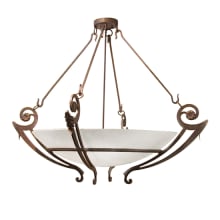 Ceres 6 Light 50" Wide Semi-Flush Bowl Ceiling Fixture - Gilded Tobacco Finish