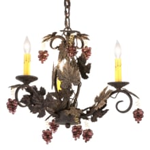 Vineyard 3 Light 18" Wide Taper Candle Style Chandelier