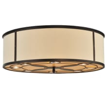 Cilindro Valence 8 Light 30" Wide Flush Mount Drum Ceiling Fixture