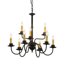 Ean 9 Light 22" Wide Taper Candle Style Chandelier